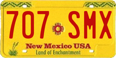 NM license plate 707SMX
