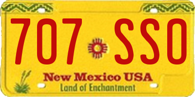 NM license plate 707SSO