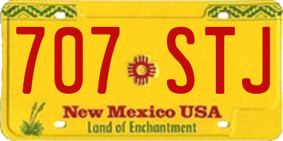 NM license plate 707STJ