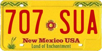NM license plate 707SUA