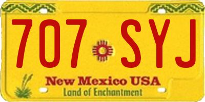 NM license plate 707SYJ