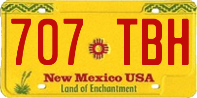 NM license plate 707TBH