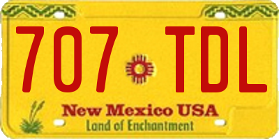 NM license plate 707TDL