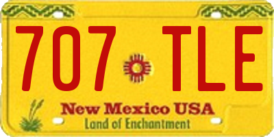 NM license plate 707TLE