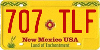 NM license plate 707TLF