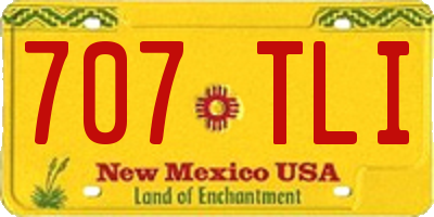 NM license plate 707TLI