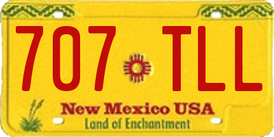 NM license plate 707TLL