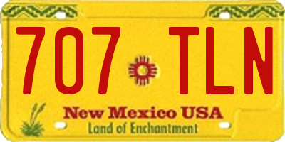 NM license plate 707TLN