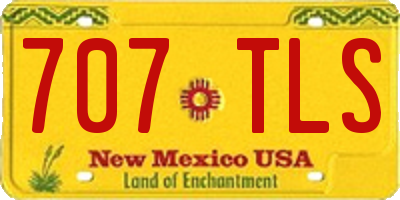 NM license plate 707TLS
