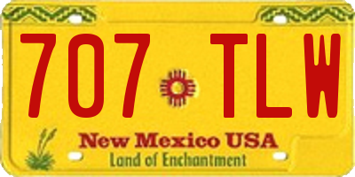 NM license plate 707TLW