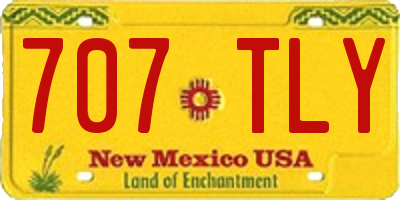 NM license plate 707TLY