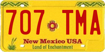 NM license plate 707TMA