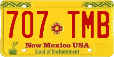 NM license plate 707TMB
