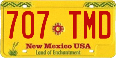 NM license plate 707TMD