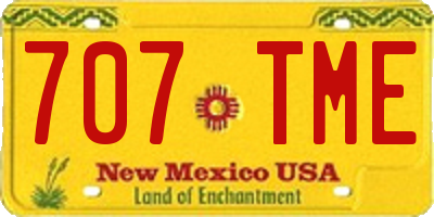 NM license plate 707TME