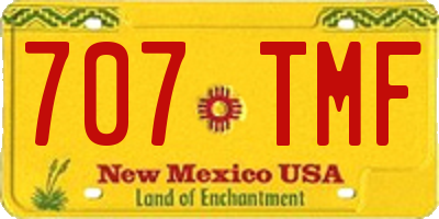 NM license plate 707TMF
