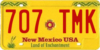 NM license plate 707TMK