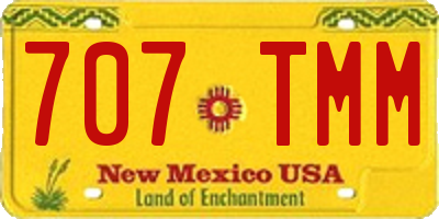NM license plate 707TMM