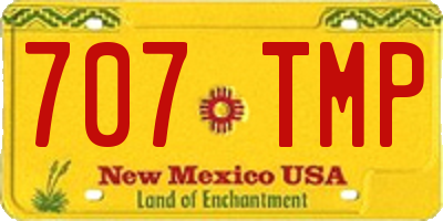 NM license plate 707TMP