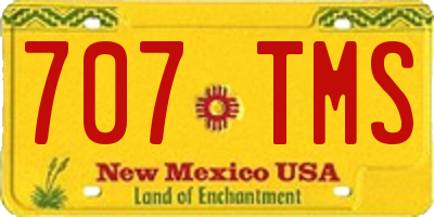 NM license plate 707TMS