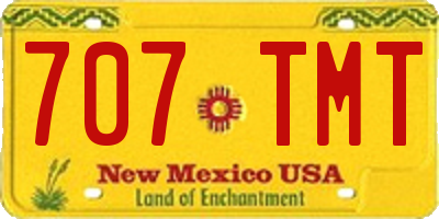 NM license plate 707TMT