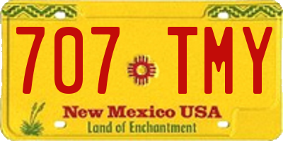 NM license plate 707TMY