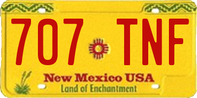 NM license plate 707TNF