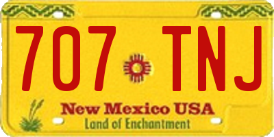 NM license plate 707TNJ