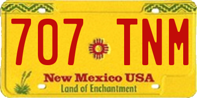NM license plate 707TNM