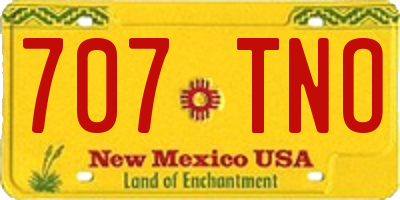 NM license plate 707TNO