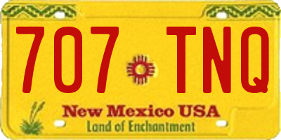NM license plate 707TNQ