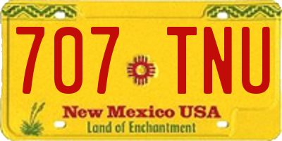 NM license plate 707TNU