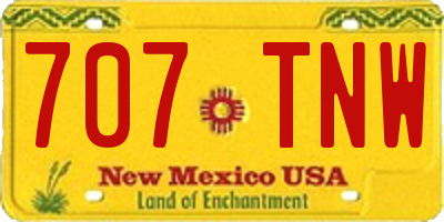 NM license plate 707TNW