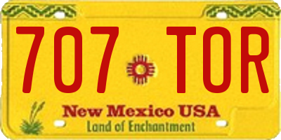 NM license plate 707TOR