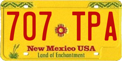 NM license plate 707TPA
