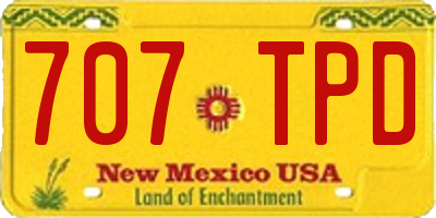 NM license plate 707TPD