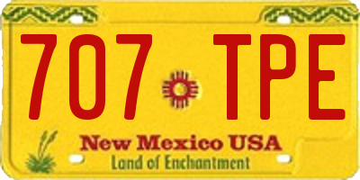 NM license plate 707TPE
