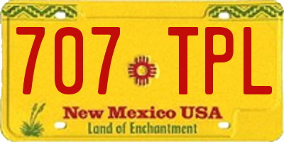 NM license plate 707TPL