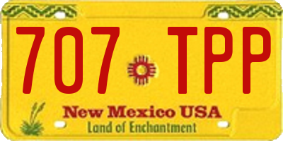 NM license plate 707TPP