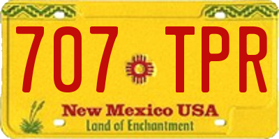 NM license plate 707TPR
