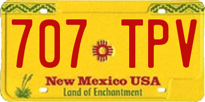 NM license plate 707TPV