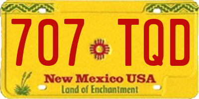 NM license plate 707TQD