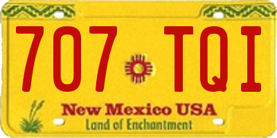 NM license plate 707TQI