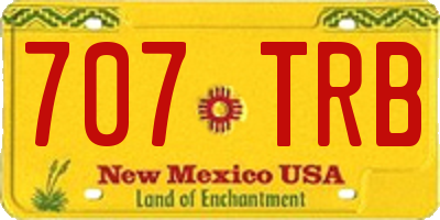 NM license plate 707TRB