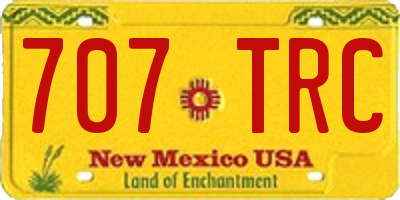 NM license plate 707TRC