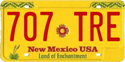 NM license plate 707TRE