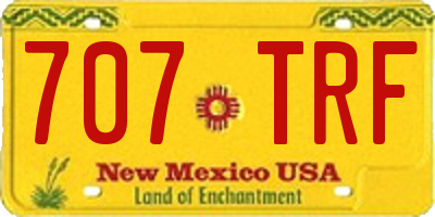 NM license plate 707TRF