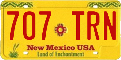 NM license plate 707TRN