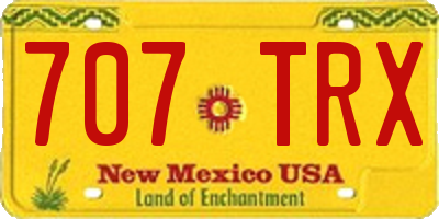 NM license plate 707TRX