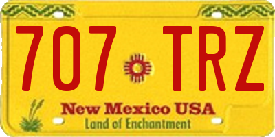 NM license plate 707TRZ